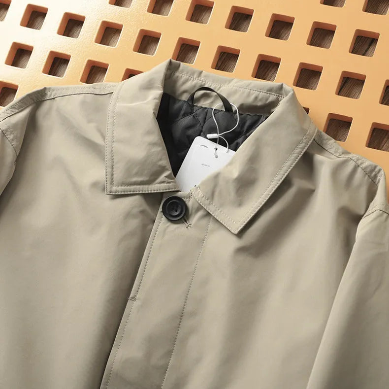 Aksel™ | Termisk vatteret trenchcoat i mellemlængde