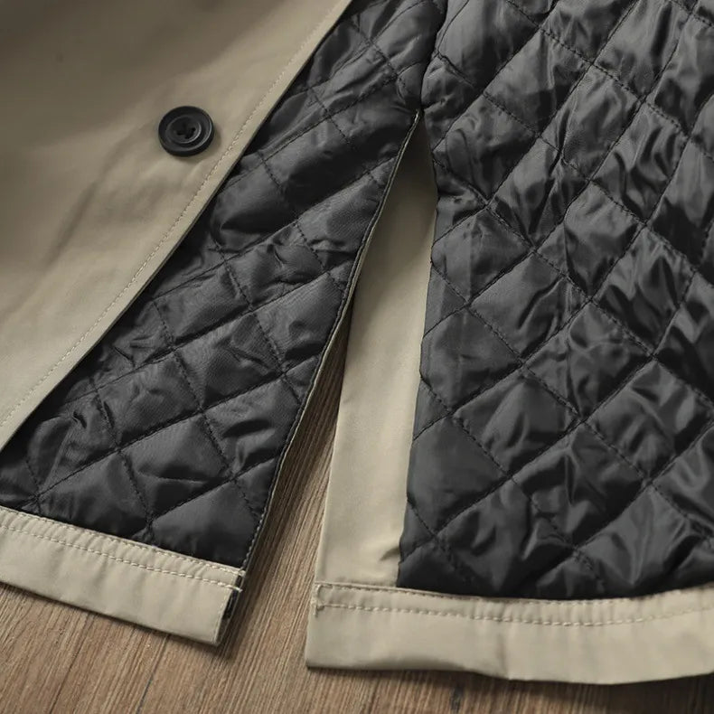 Aksel™ | Termisk vatteret trenchcoat i mellemlængde