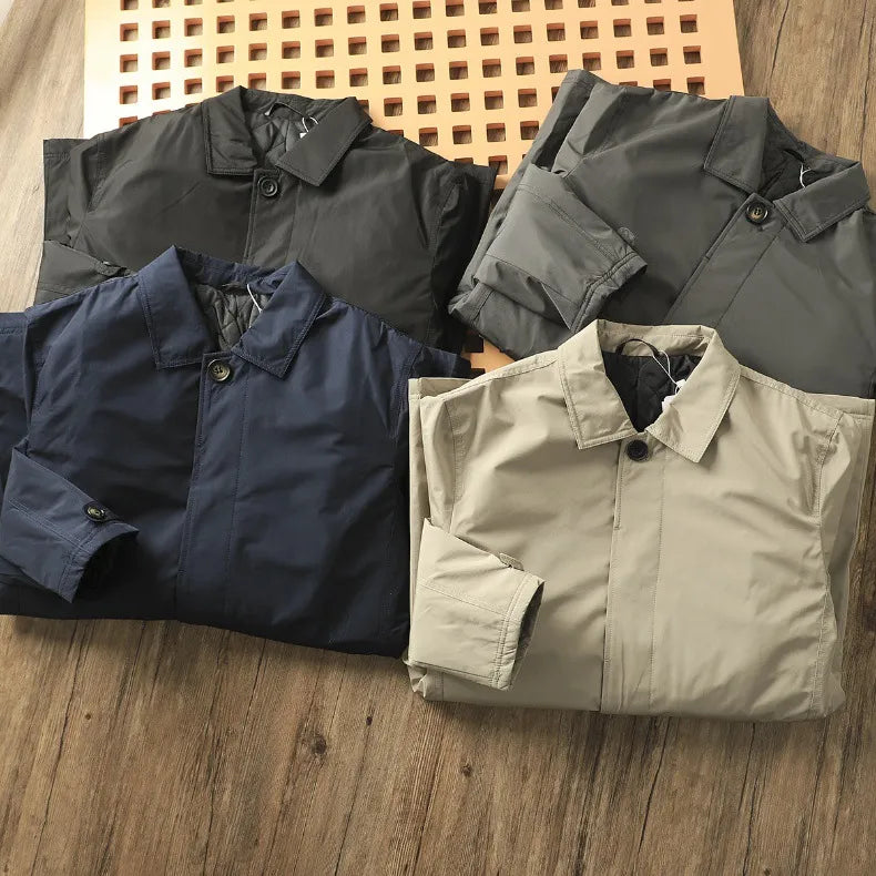 Aksel™ | Termisk vatteret trenchcoat i mellemlængde