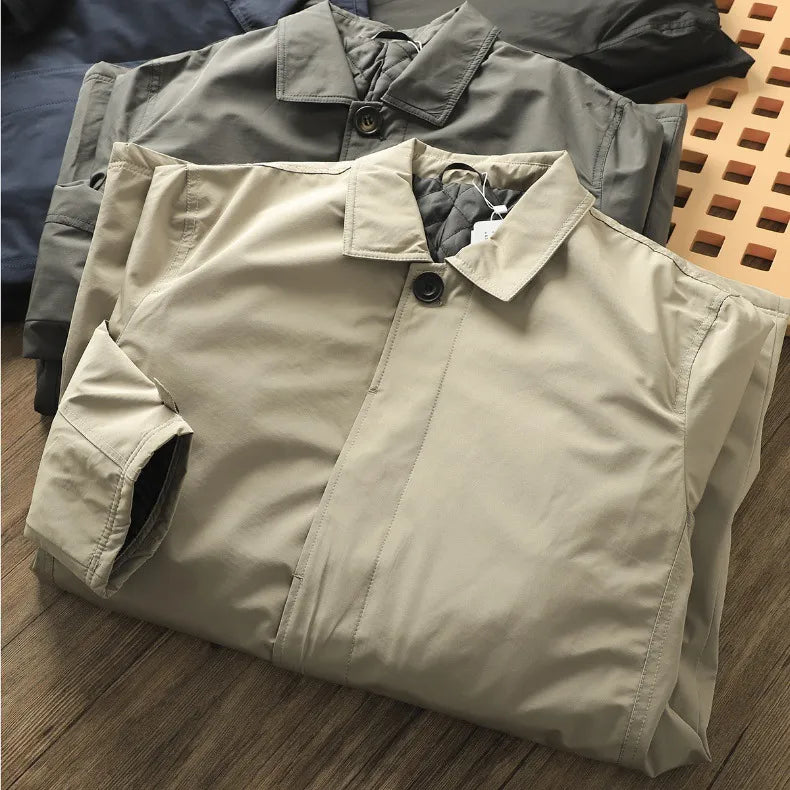 Aksel™ | Termisk vatteret trenchcoat i mellemlængde