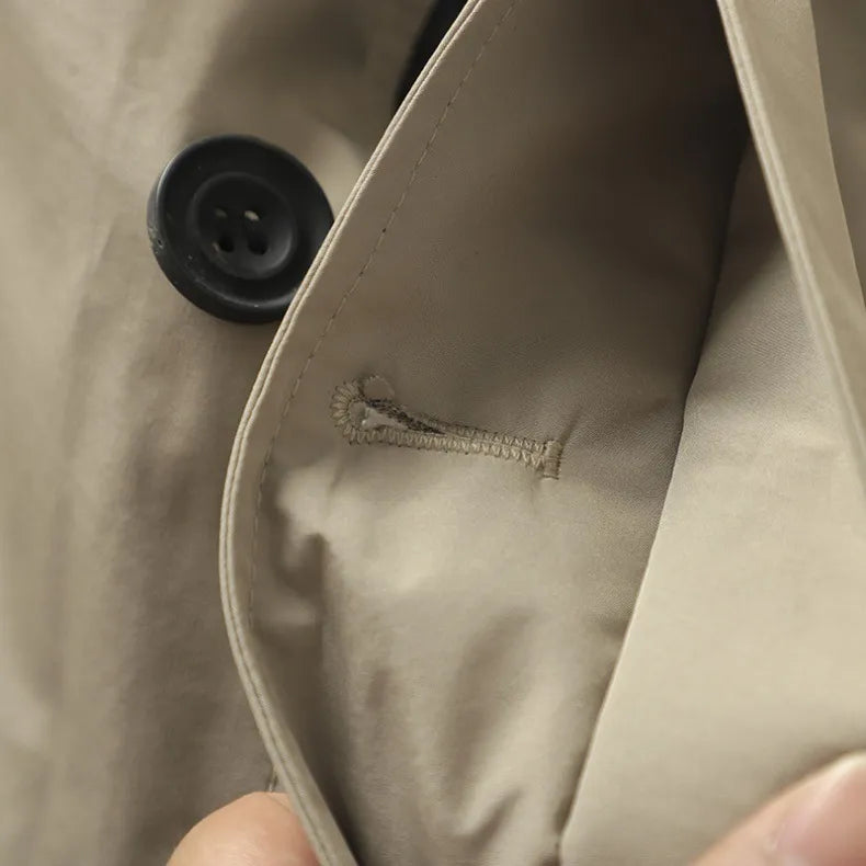 Aksel™ | Termisk vatteret trenchcoat i mellemlængde