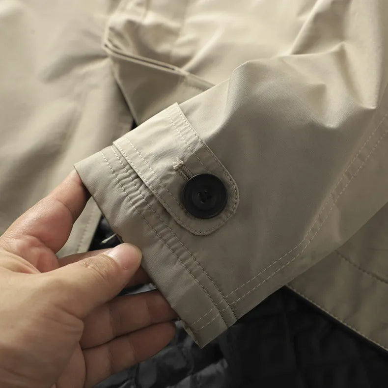 Aksel™ | Termisk vatteret trenchcoat i mellemlængde