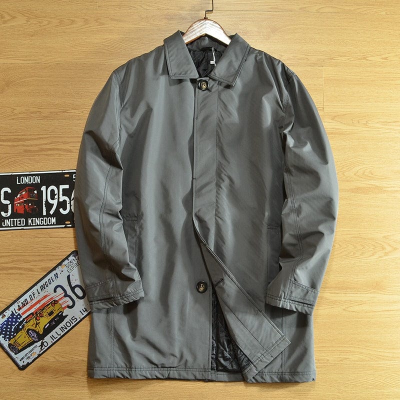 Aksel™ | Termisk vatteret trenchcoat i mellemlængde